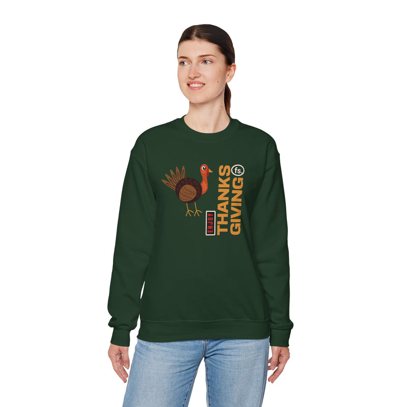 'Enjoy Thanks Giving fs.' Unisex Heavy Blend™ Crewneck Sweatshirt.