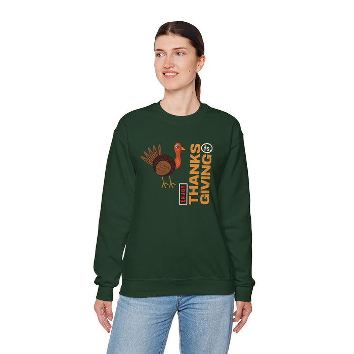 'Enjoy Thanks Giving fs.' Unisex Heavy Blend™ Crewneck Sweatshirt.
