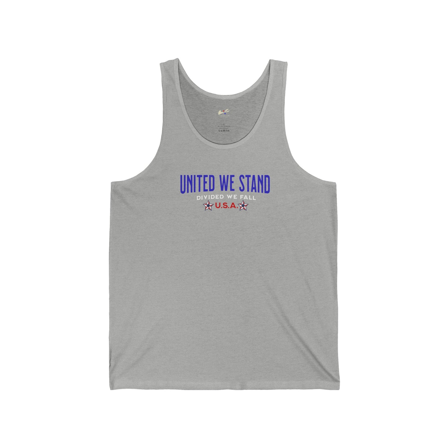 'United We Stand, Divide We Fall -U.S.A.-' Unisex Jersey Tank.