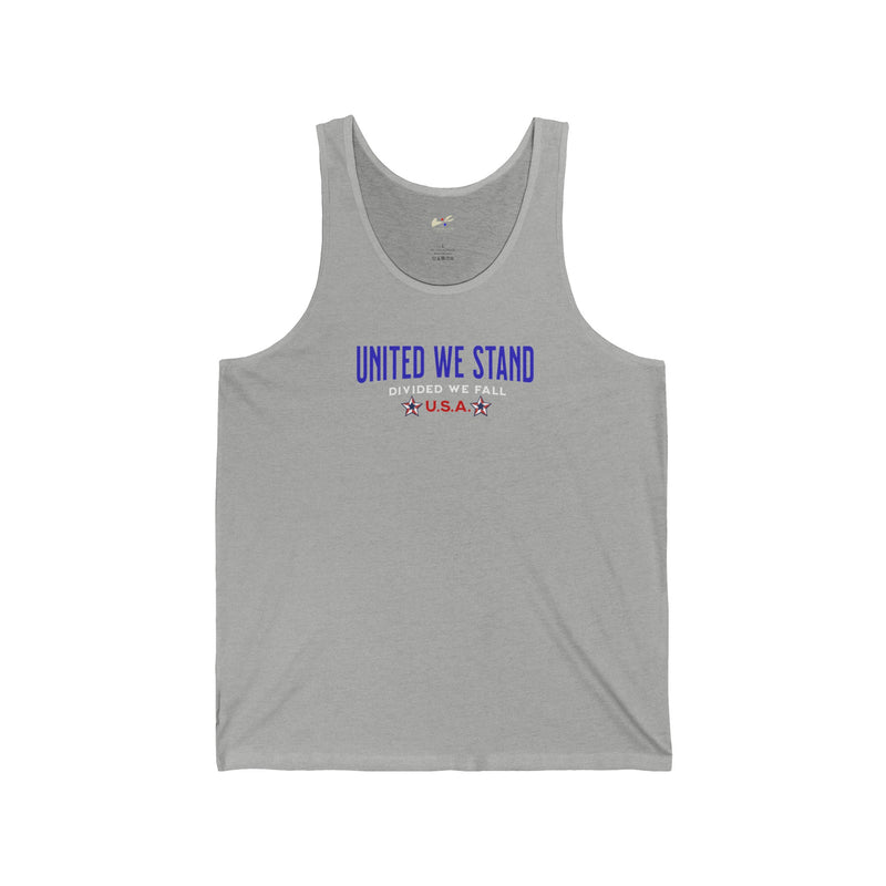 'United We Stand, Divide We Fall -U.S.A.-' Unisex Jersey Tank.