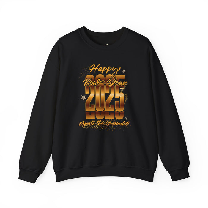 'Happy New Year's 2025, Expect the Unexpected' Sweatshirts Unisex Heavy Blend™ Crewneck Sweatshirt.