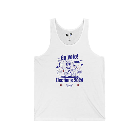 'Go Vote! Elections 2024 *USA* Unisex Jersey Tank.