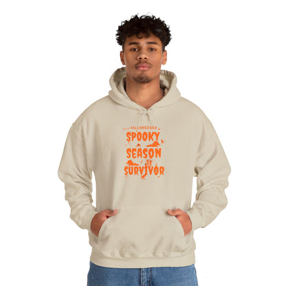 'Spooky Season Survivor' Unisex Heavy Blend™ Hooded Sweatshirt.