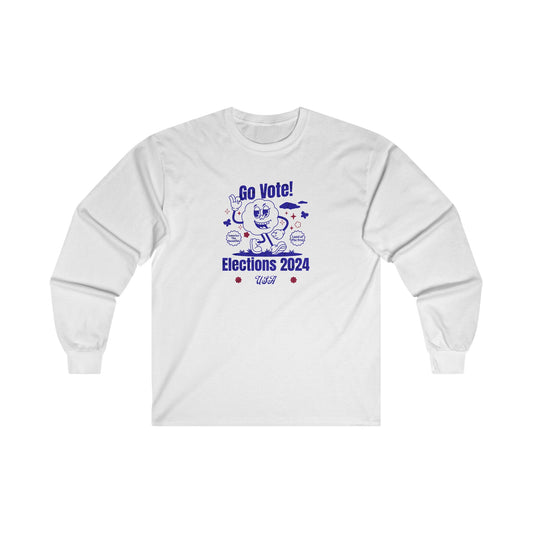 'Go Vote! Elections 2024 *USA*' Unisex Ultra Cotton Long Sleeve Tee.