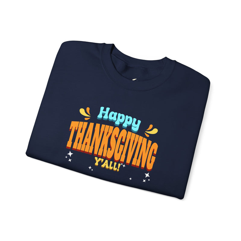 'Happy Thanksgiving, Y'all' Unisex Heavy Blend™ Crewneck Sweatshirt.