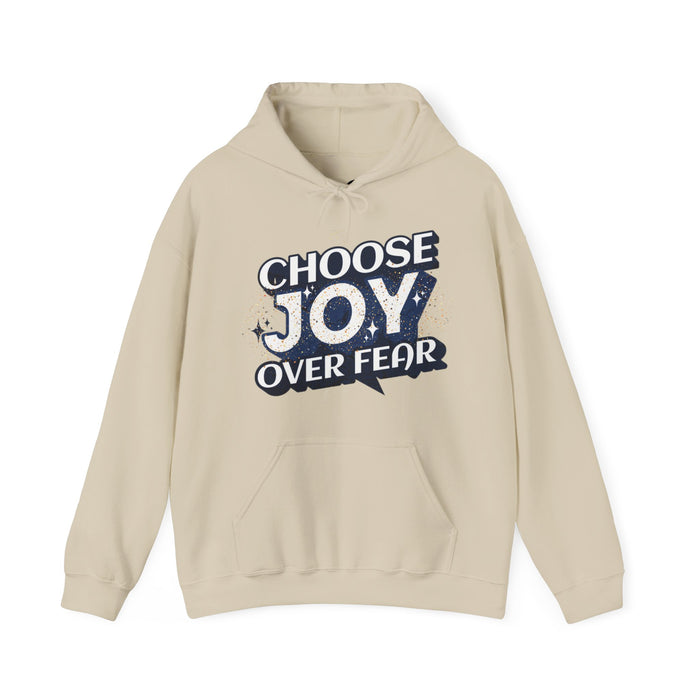 'Choose Joy Over Fear' Unisex Heavy Blend Hooded Sweatshirt.