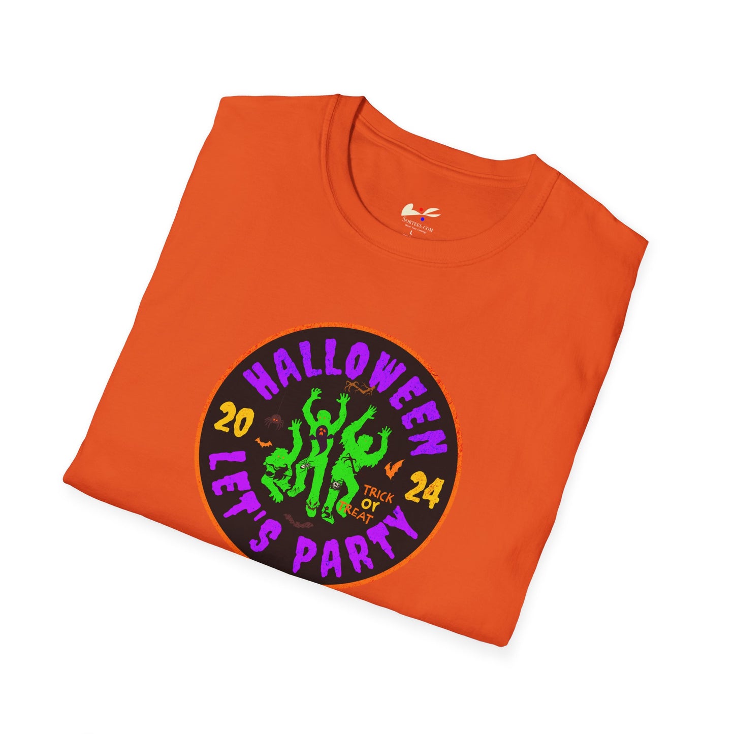 'Halloween 2024-Let's Party' Unisex Softstyle T-Shirt.