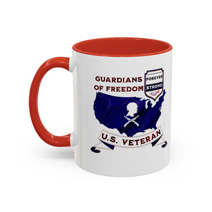 'Guardians Of Freedom, U.S. Veteran -Forever Strong-' Accent Coffee Mug, 11oz.