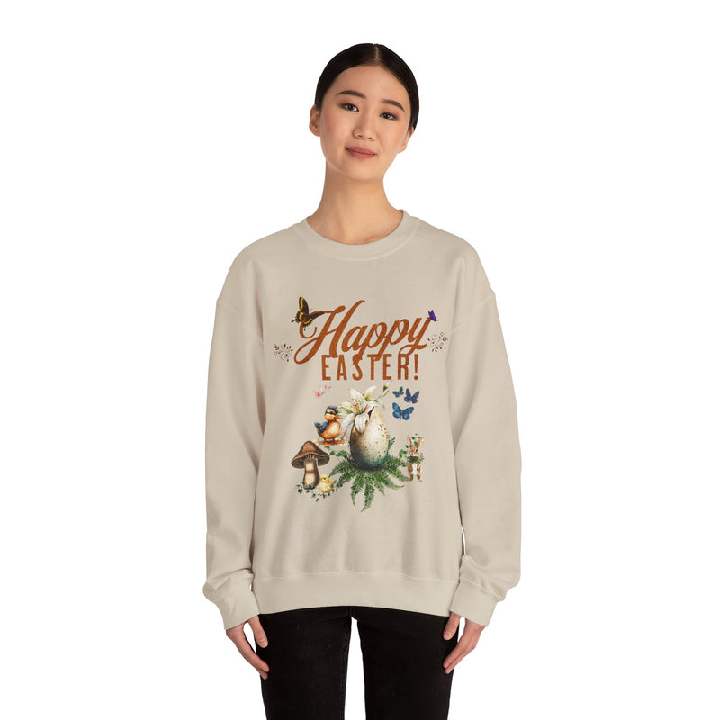 'Happy Easter' Unisex Heavy Blend Crewneck Sweatshirt.