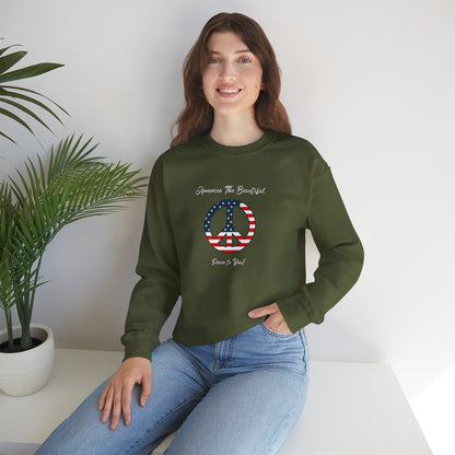 'America The Beautiful...Peace To You!' Unisex Heavy Blend™ Crewneck Sweatshirt.