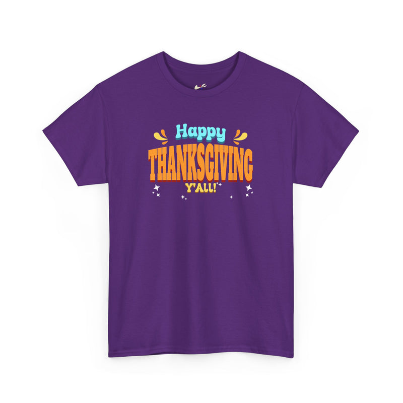'Happy Thanksgiving Y'all' Unisex Heavy Cotton Tee.