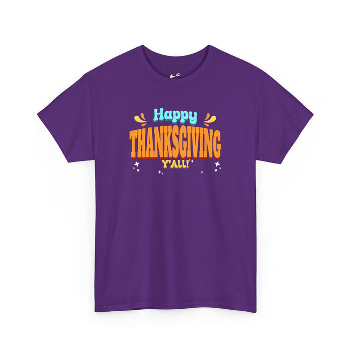 'Happy Thanksgiving Y'all' Unisex Heavy Cotton Tee.