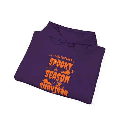 'Spooky Season Survivor' Unisex Heavy Blend™ Hooded Sweatshirt.