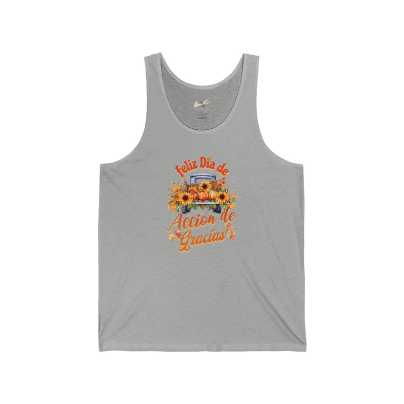 'Feliz Dia de Accion de Gracias' Unisex Jersey Tank.
