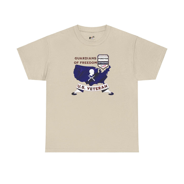 'Guardian Of Freedom, U.S. Veteran -Forever Strong-.' Unisex Cotton Tee.