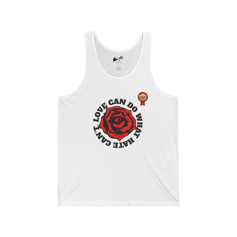 'Love Can Do What Hate Can't' Women's Jersey Tank Top.