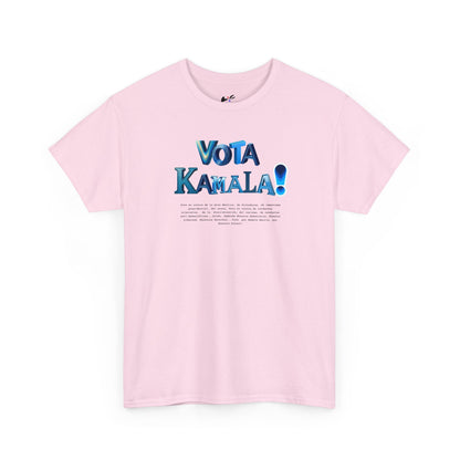 'Vota Kamala!, Vota en contra de la Gran Mentira, de dictaduras, de immunidad presidencial,  del acoso, Vota en contra de conductas criminales...' Unisex Heavy Cotton Tee