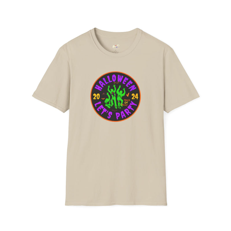 'Halloween 2024-Let's Party' Unisex Softstyle T-Shirt.