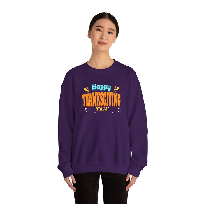 'Happy Thanksgiving, Y'all' Unisex Heavy Blend™ Crewneck Sweatshirt.