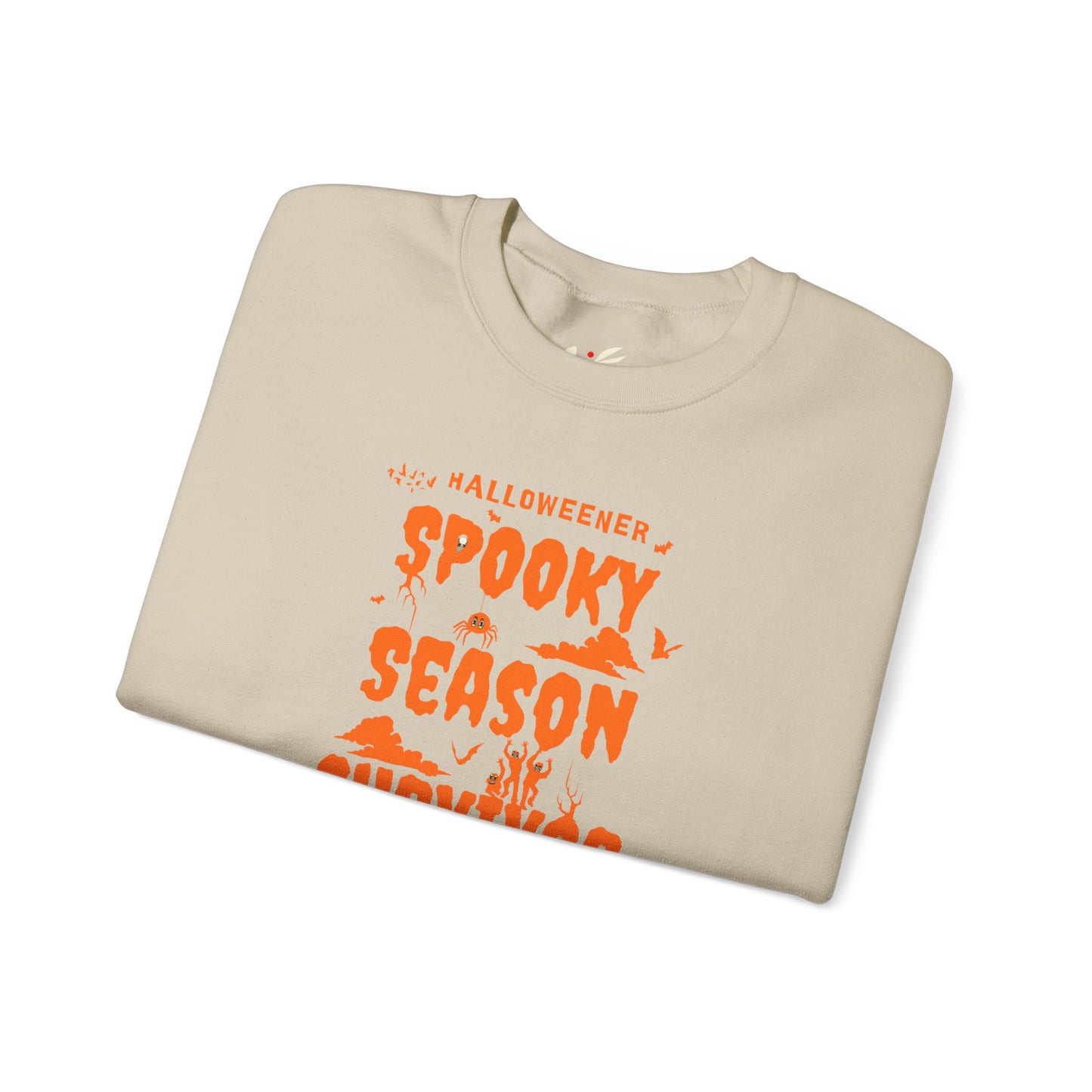 'Spooky Season Survivor' Unisex Heavy Blend™ Crewneck Sweatshirt.