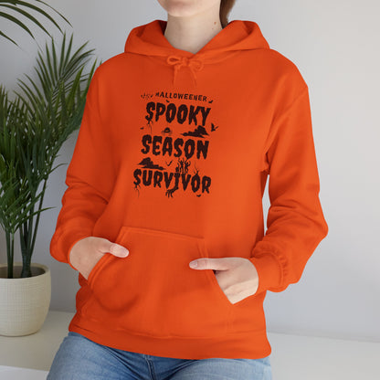 "Spooky Season Survivor"  Unisex Heavy Blend™ Hooded Sweatshirt.