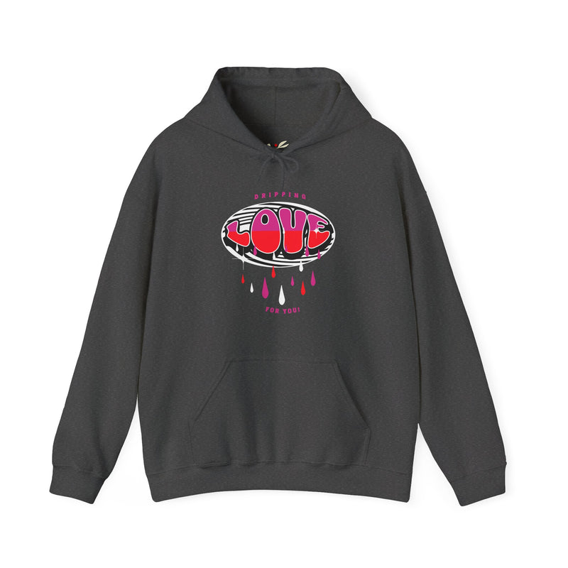 'Dripping Love For You!' Unisex Heavy Blend™ Hooded Sweatshirt.