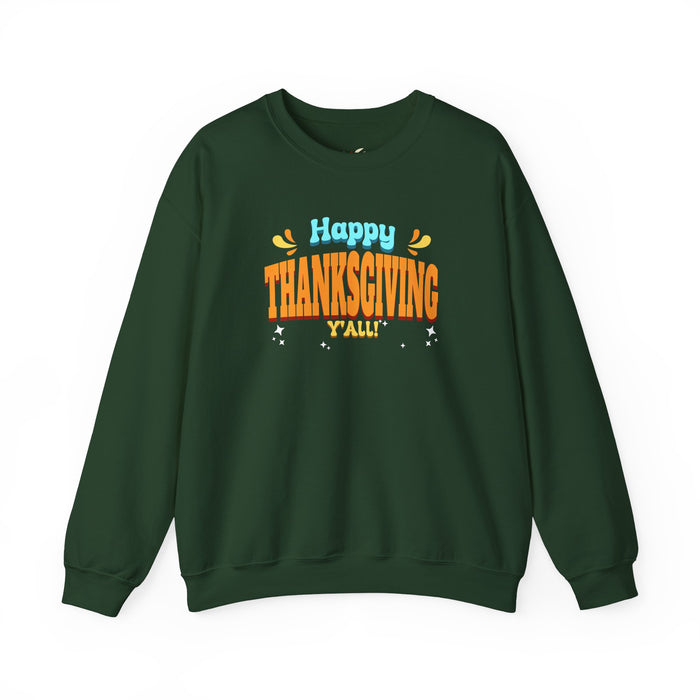 'Happy Thanksgiving, Y'all' Unisex Heavy Blend™ Crewneck Sweatshirt.