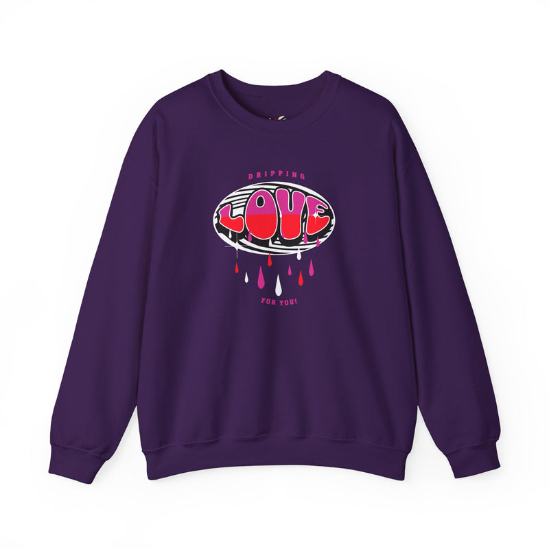 'Dripping Love For You!' Unisex Heavy Blend™ Crewneck Sweatshirt.