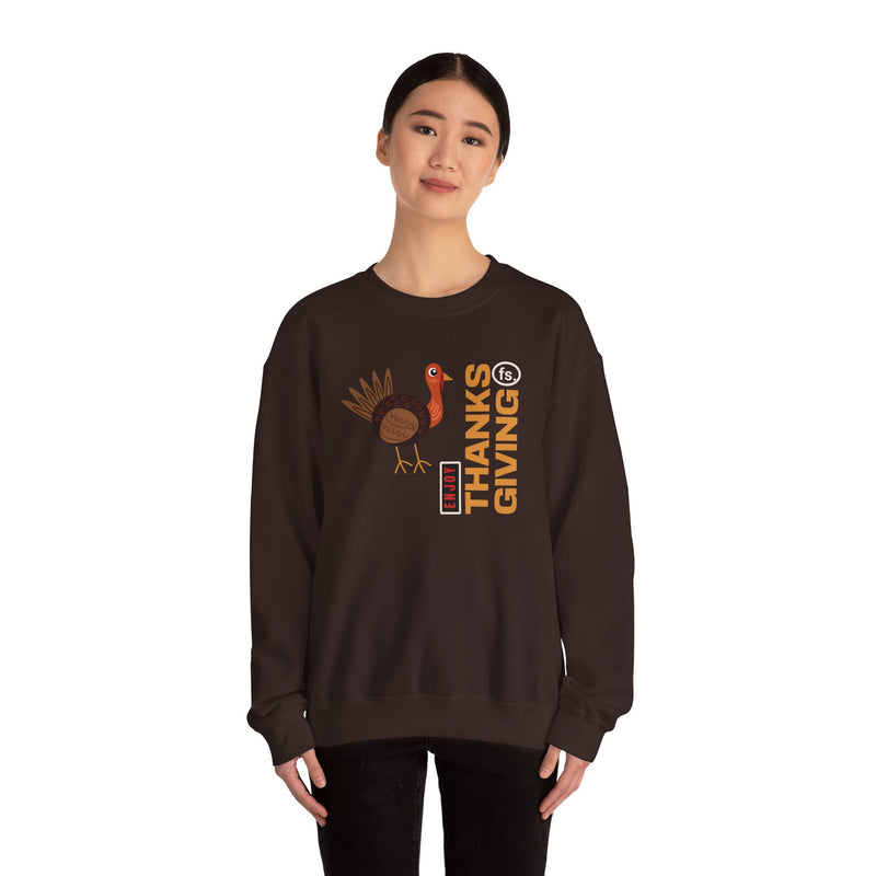 'Enjoy Thanks Giving fs.' Unisex Heavy Blend™ Crewneck Sweatshirt.