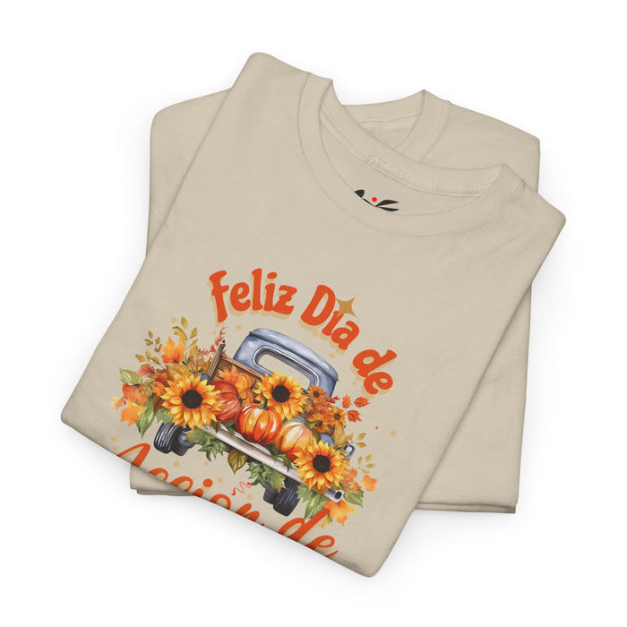 'Feliz Dia de Accion de Gracias' Unisex Heavy Cotton Tee.