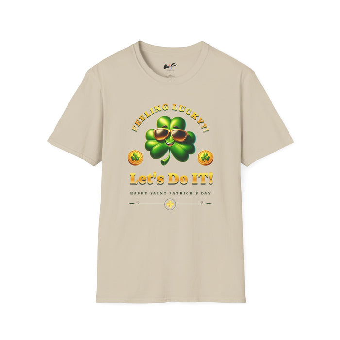 'Feeling Lucky?! Let's Do It! Happy St. Patrick's Day' Unisex Softstyle T-Shirt.