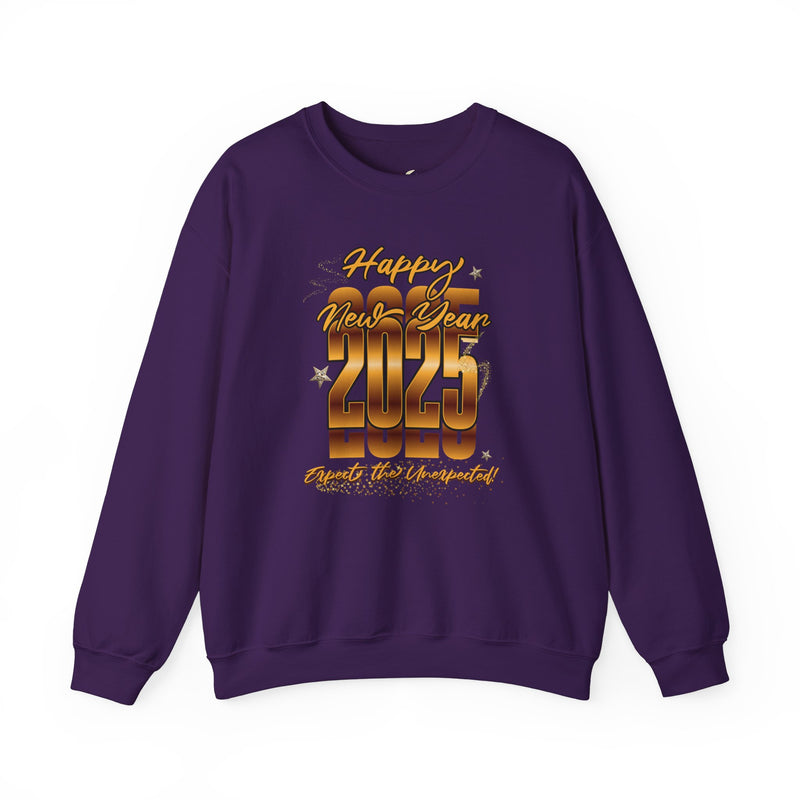 'Happy New Year's 2025, Expect the Unexpected' Sweatshirts Unisex Heavy Blend™ Crewneck Sweatshirt.