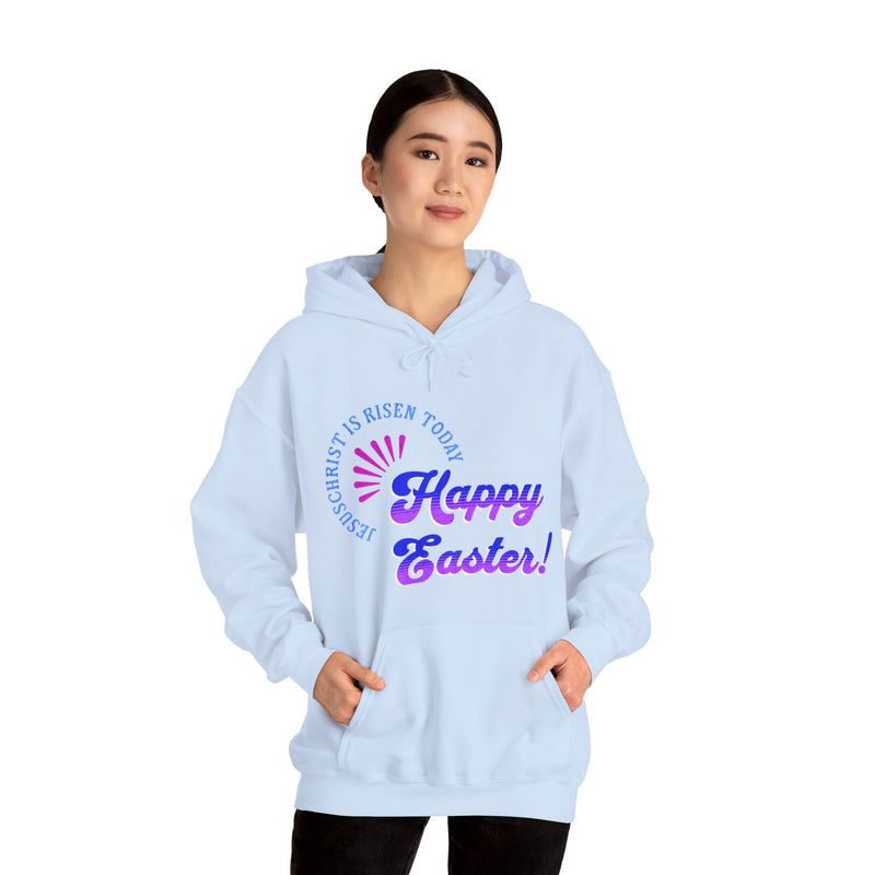 'JesusChrist is risen today...Happy Easter!' Unisex Heavy Blend™ Hooded Sweatshirt - Festive Spring Apparel