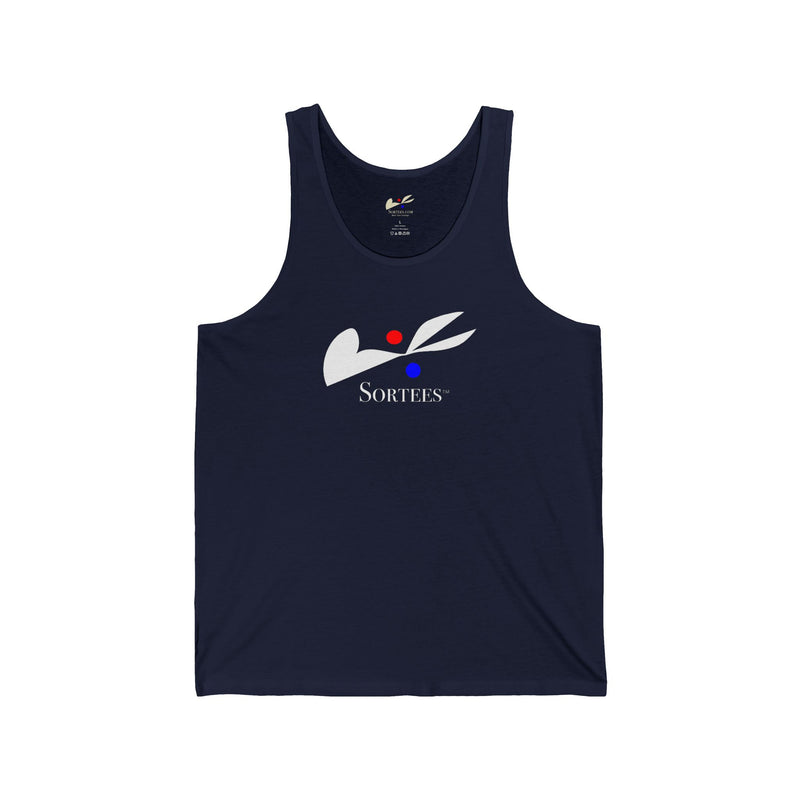'Sortees' Unisex Jersey Tank (white version)