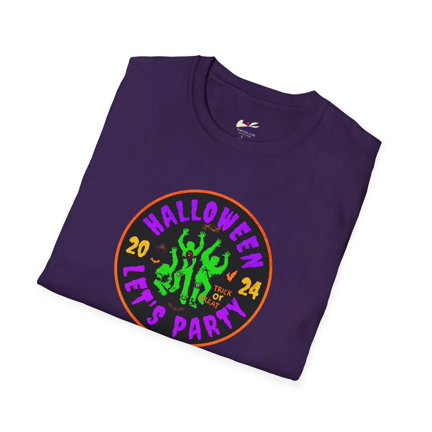 'Halloween 2024-Let's Party' Unisex Softstyle T-Shirt.