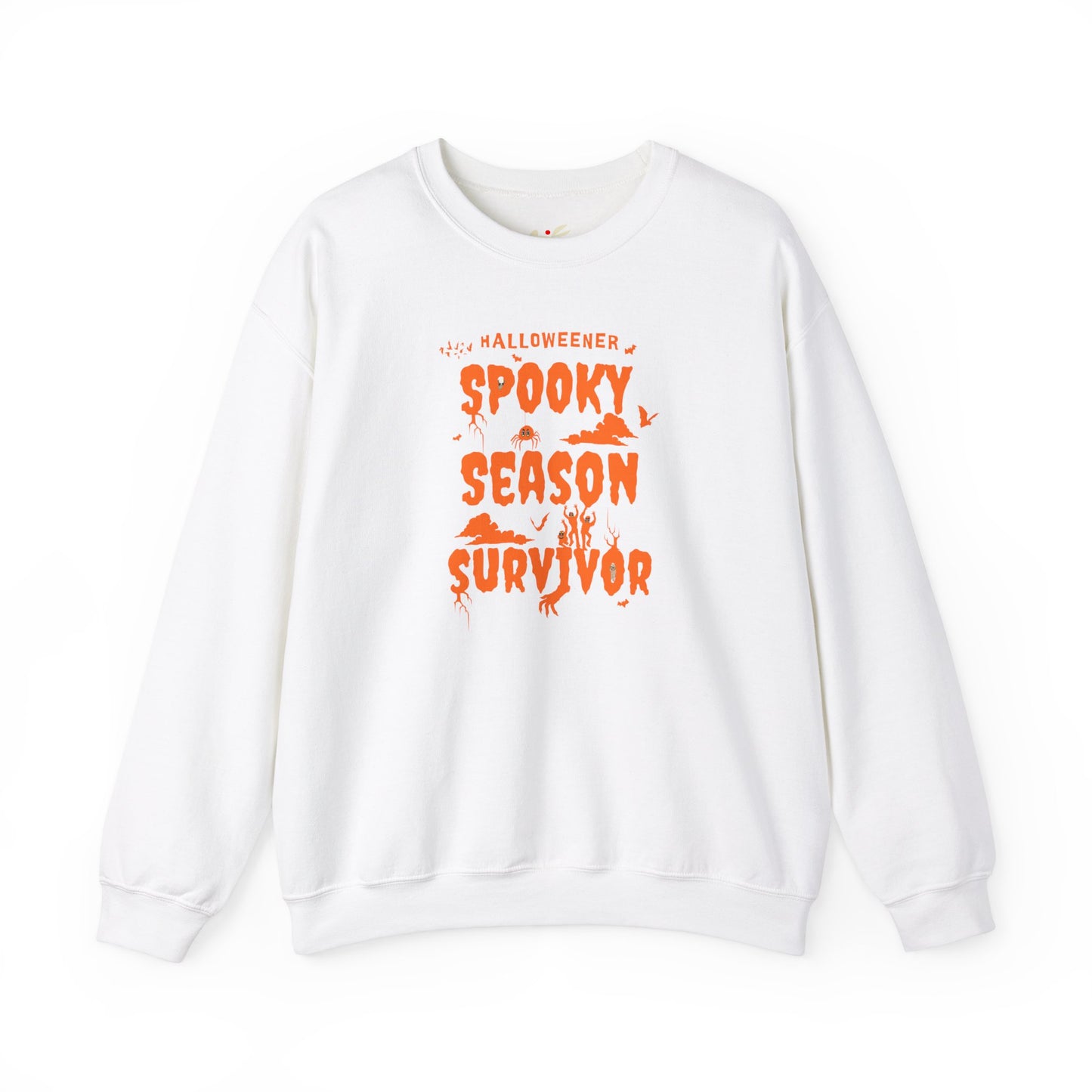 'Spooky Season Survivor' Unisex Heavy Blend™ Crewneck Sweatshirt.