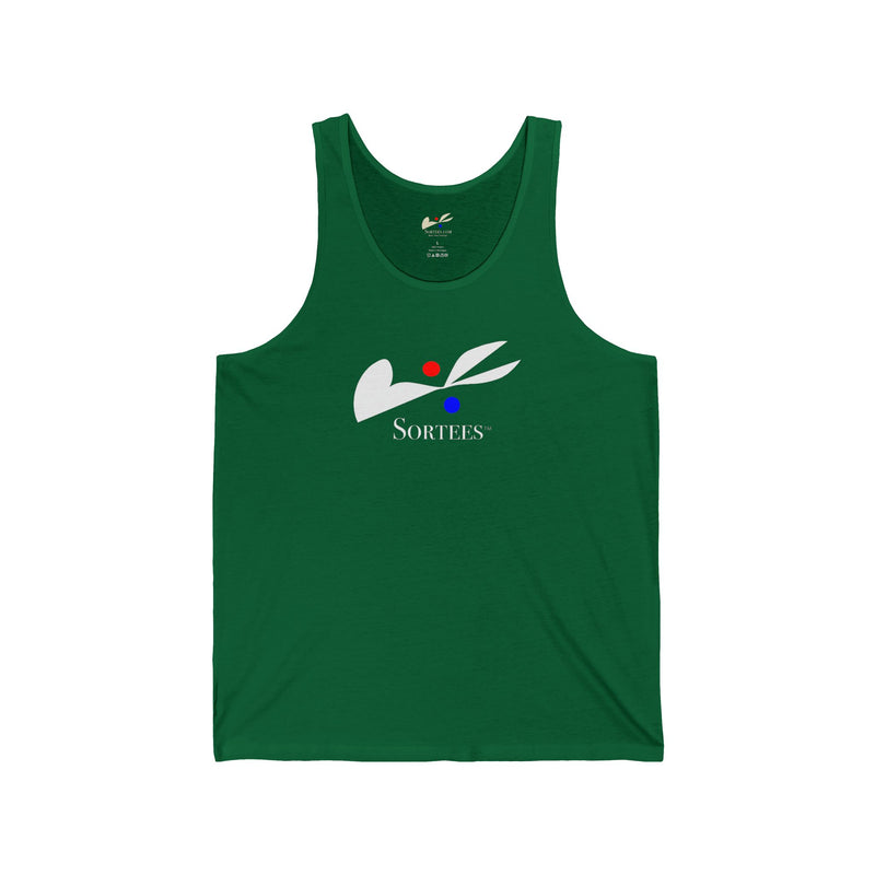 'Sortees' Unisex Jersey Tank (white version)