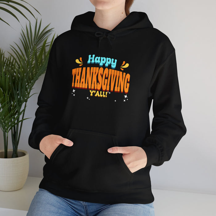 'Happy Thanksgiving Y'all' Unisex Heavy Blend™ Hooded Sweatshirt.