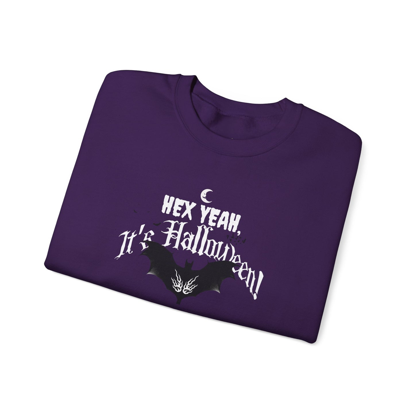 'Hex Yeah, It's Halloween!' Unisex Heavy Blend™ Crewneck Sweatshirt.