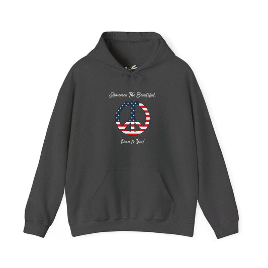 'America The Beautiful...Peace To You!' Unisex Heavy Blend™ Hooded Sweatshirt.