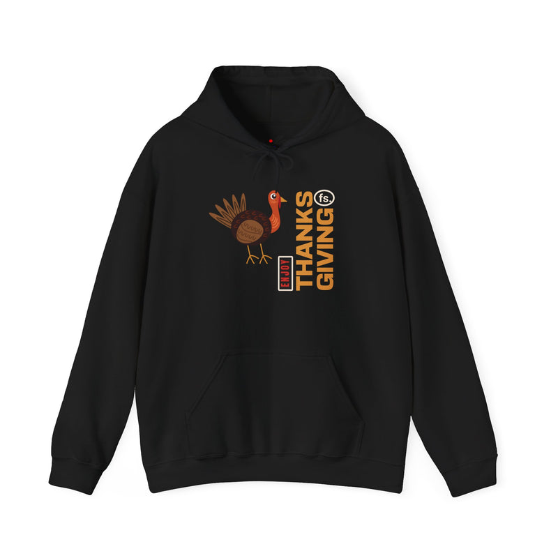 'Enjoy Thanks Giving fs.' Unisex Heavy Blend™ Hooded Sweatshirt.