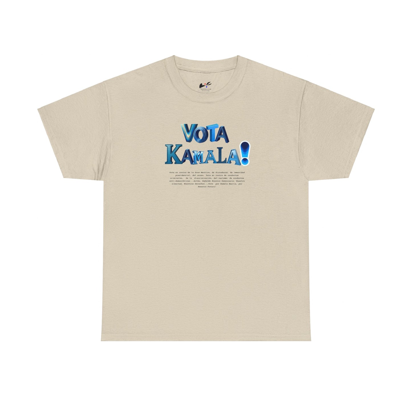 'Vota Kamala!, Vota en contra de la Gran Mentira, de dictaduras, de immunidad presidencial,  del acoso, Vota en contra de conductas criminales...' Unisex Heavy Cotton Tee