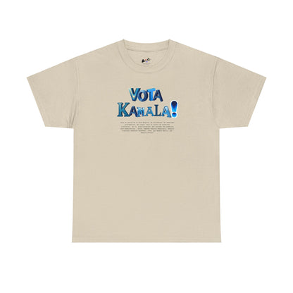 'Vota Kamala!, Vota en contra de la Gran Mentira, de dictaduras, de immunidad presidencial,  del acoso, Vota en contra de conductas criminales...' Unisex Heavy Cotton Tee