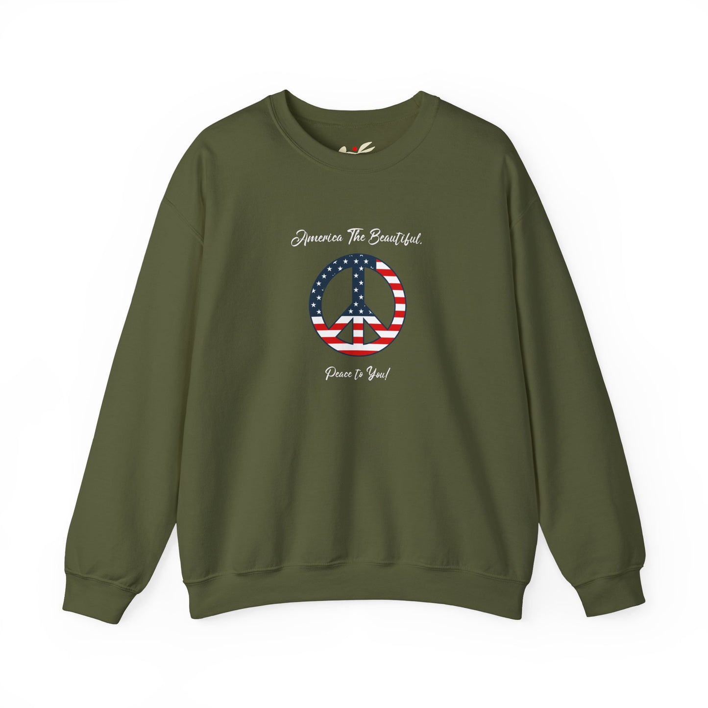 'America The Beautiful...Peace To You!' Unisex Heavy Blend™ Crewneck Sweatshirt.