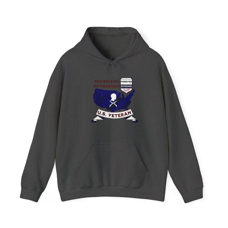 'Guardian Of Freedom, U.S. Soldier -Forever Strong-'. Unisex Heavy Blend™ Hooded Sweatshirt.