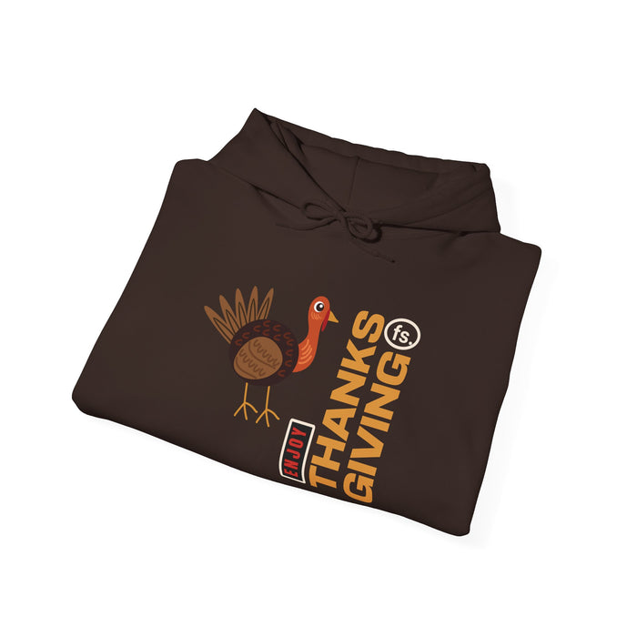 'Enjoy Thanks Giving fs.' Unisex Heavy Blend™ Hooded Sweatshirt.