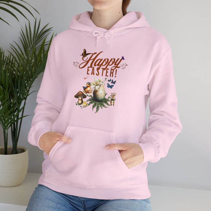 'Happy Easter' Unisex Hooded Sweatshirt.
