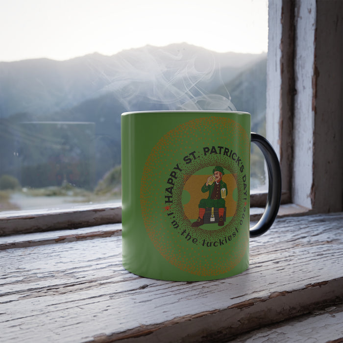 'Happy St. Patrick's Day! I'm The Luckiest One' Color Morphing Mug, 11oz.