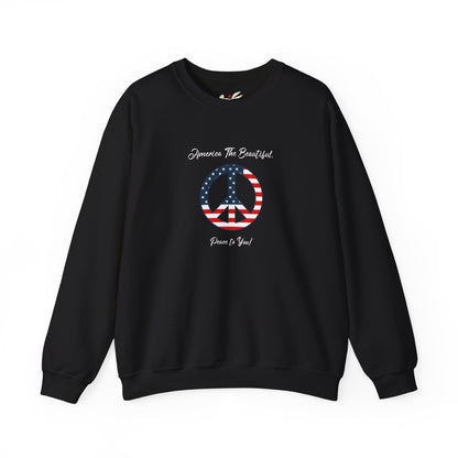 'America The Beautiful...Peace To You!' Unisex Heavy Blend™ Crewneck Sweatshirt.