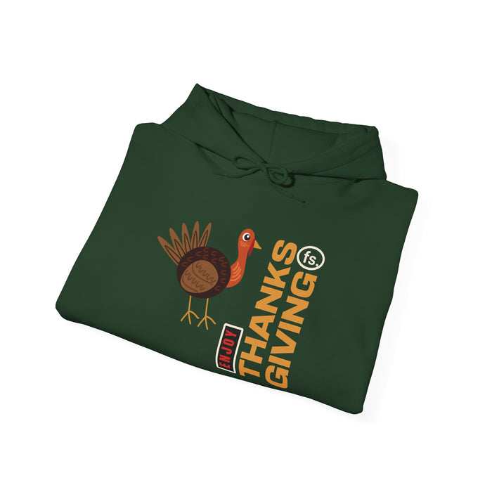 'Enjoy Thanks Giving fs.' Unisex Heavy Blend™ Hooded Sweatshirt.